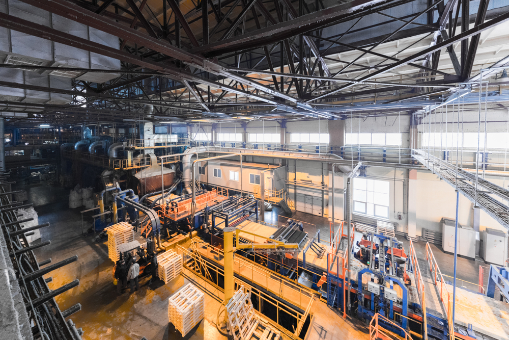 Fiberglass,Production,Industry,Equipment,At,Manufacture,Background